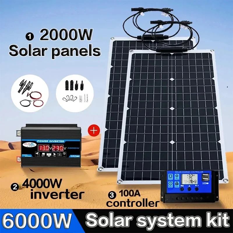 2000W All-in-One Solar Kit | 4 - Grid Tie Inverter Limiter 2000W review and price