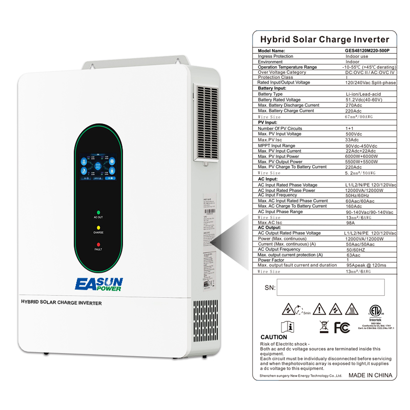 EASUN POWER 120V/110V 12KW hyb - Grid Tie Inverter Limiter 2000W review and price