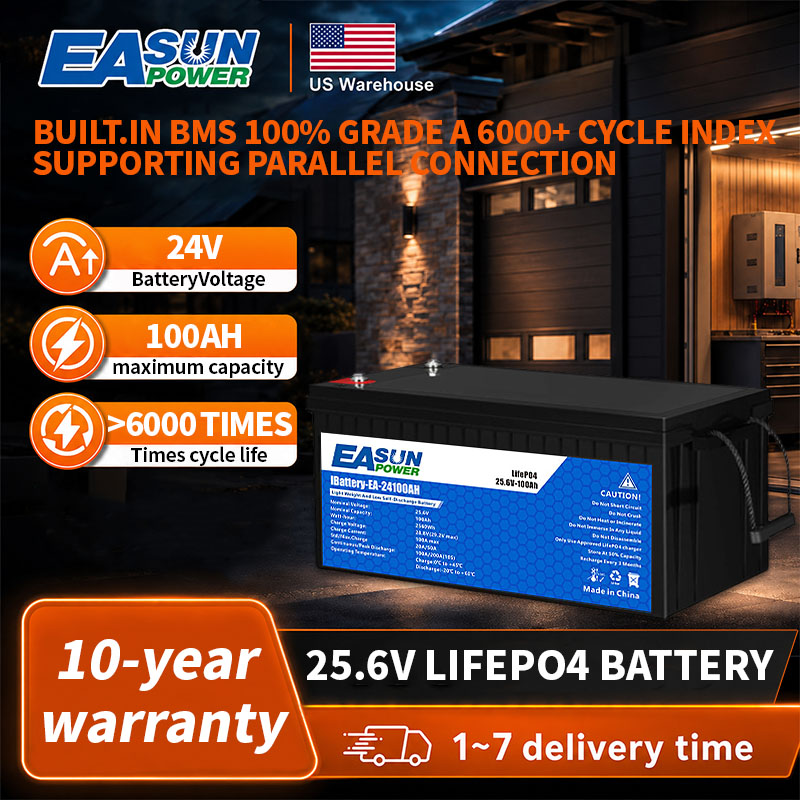 EASUN POWER 24V LiFePO4 Batter - Grid Tie Inverter Limiter 2000W review and price