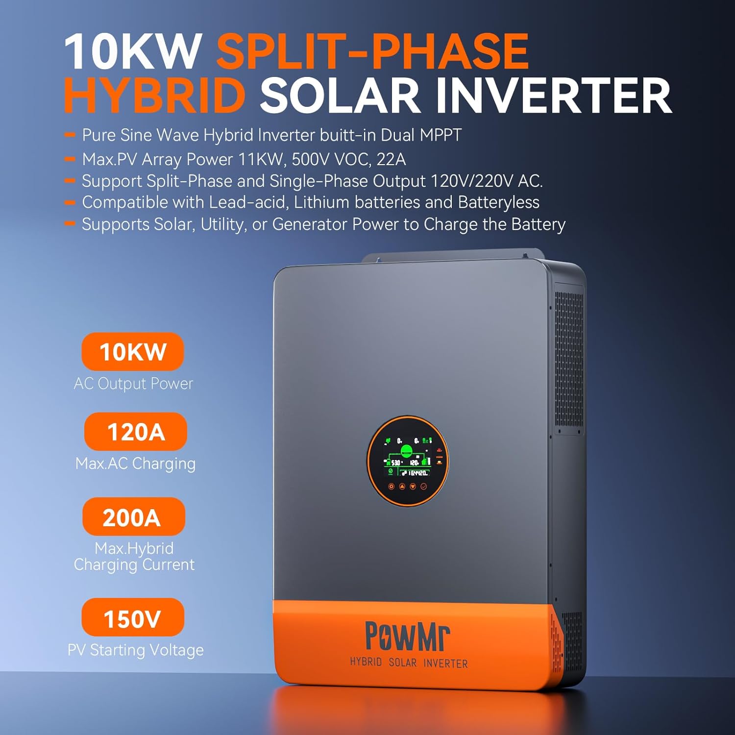 PowMr 10KW Split Phase Inverte - Split Phase Inverter 10Kw 110V 220V review and price