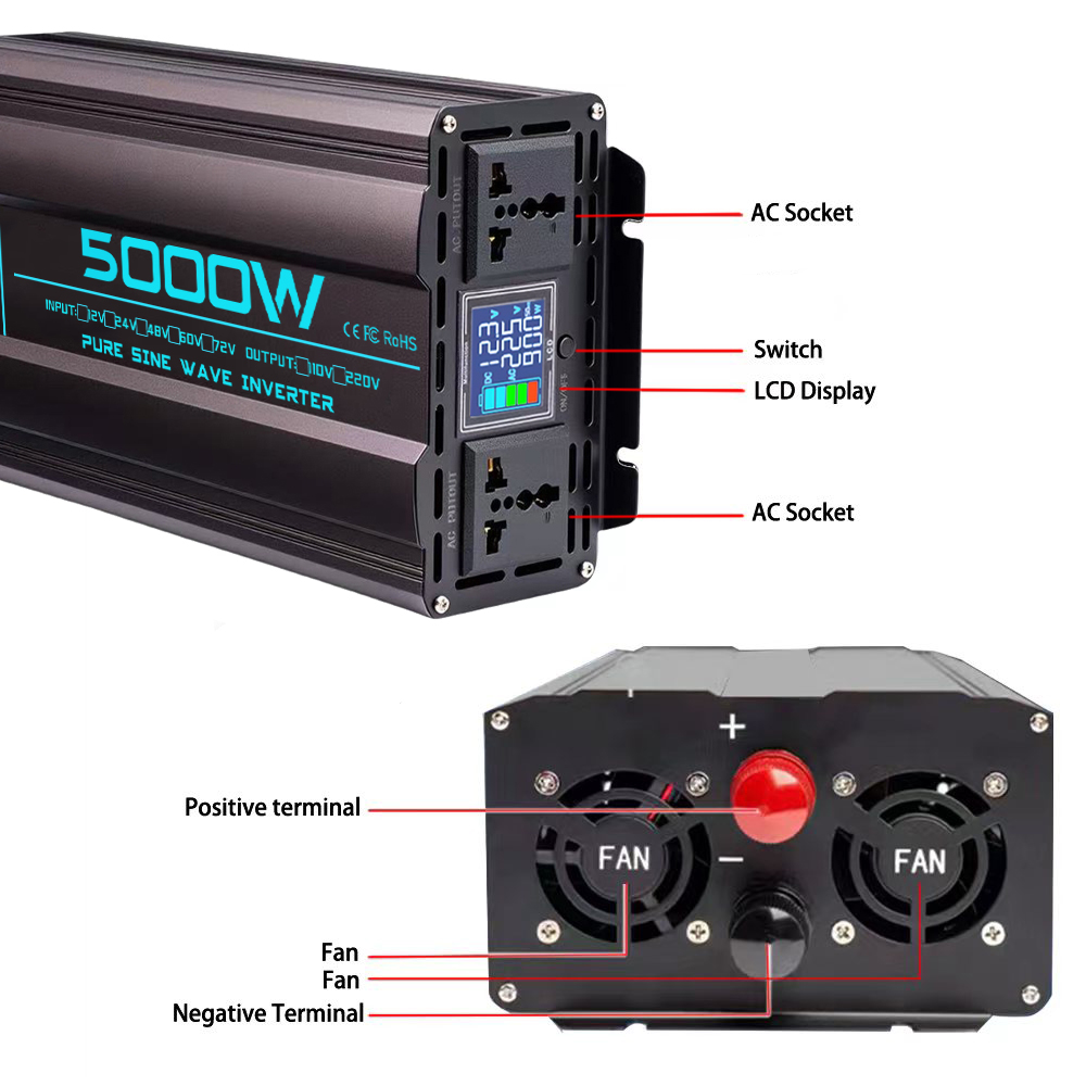 Pure Sine Wave Inverter DC 12V - Pure Sine Wave Inverter 5000W 48V 220V review and price